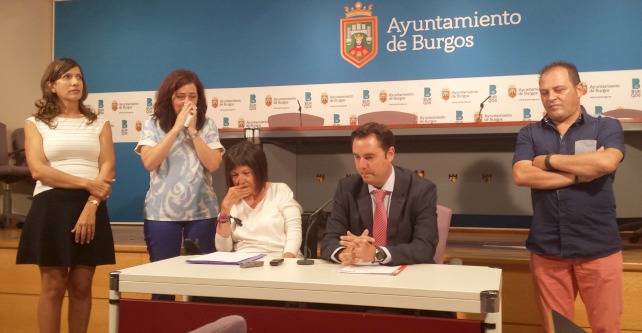 Momento de la despedida de Mar Ramírez como concejala del Ayuntamiento de Burgos. 